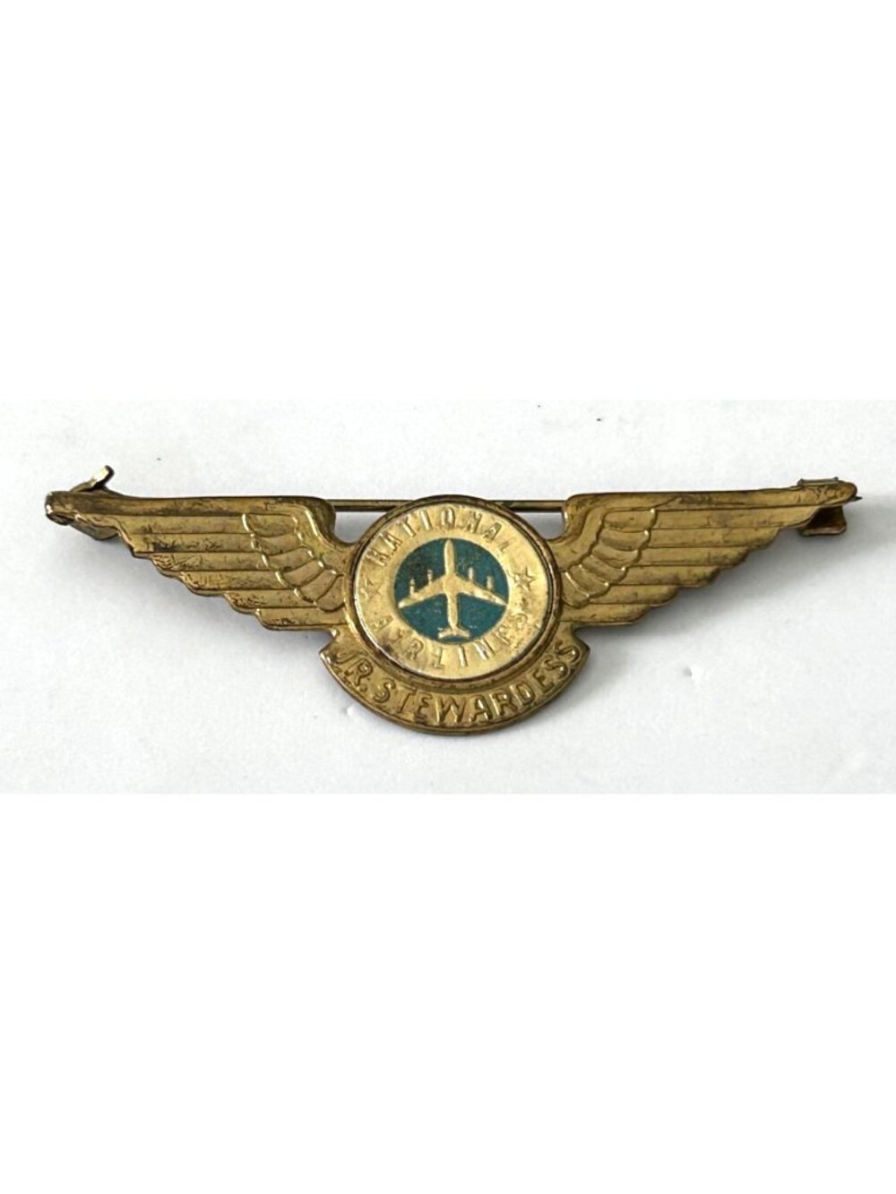 Vintage Advertising Employee National Airlines Jr Stewardess Wings Lapel Pin